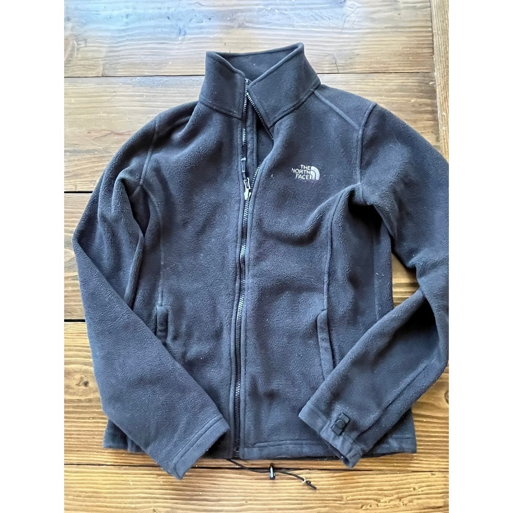 The North Face TKA 100 Full Zip Fleece Jacket Womens Small Black T93BV1